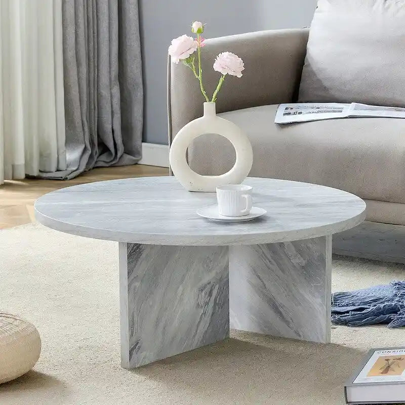 Tavolino rotondo in MDF versatile