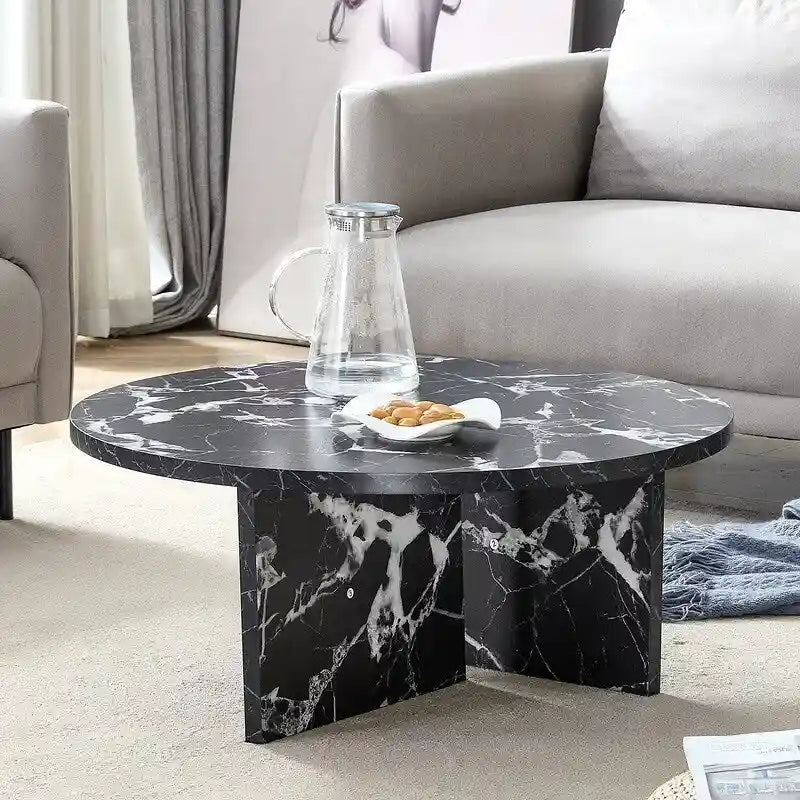 Tavolino rotondo in MDF versatile