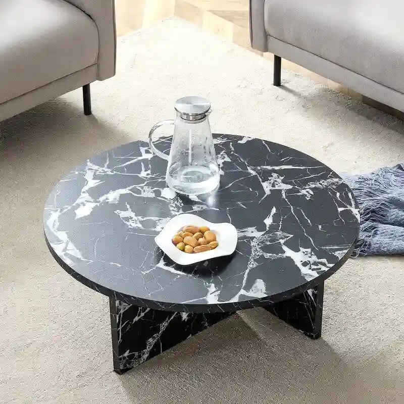 Tavolino rotondo in MDF versatile