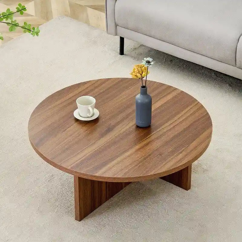 Tavolino rotondo in MDF versatile