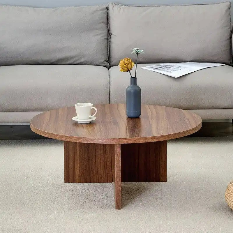 Tavolino rotondo in MDF versatile