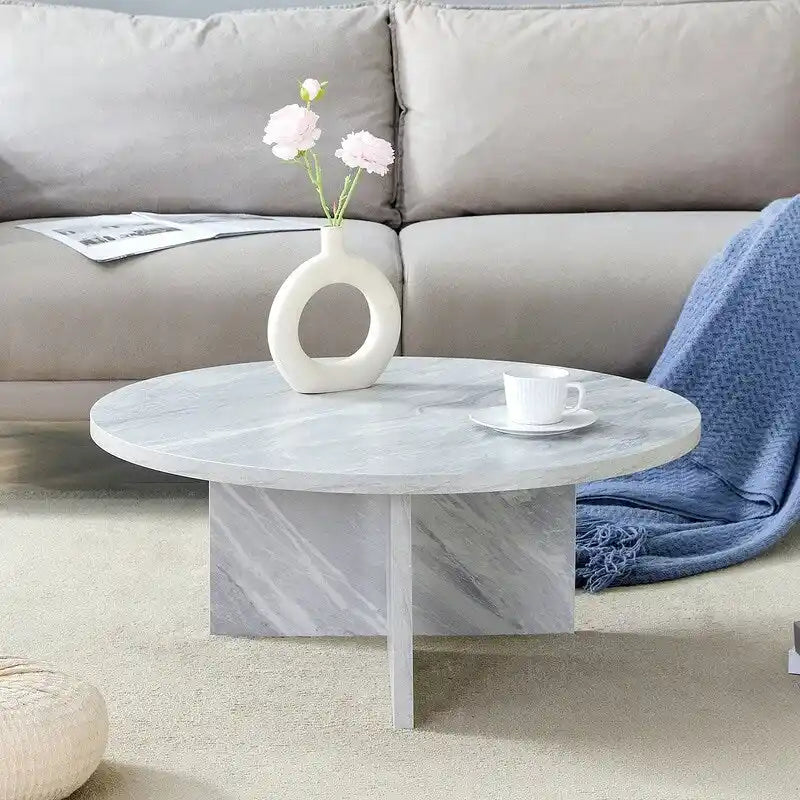 Tavolino rotondo in MDF versatile