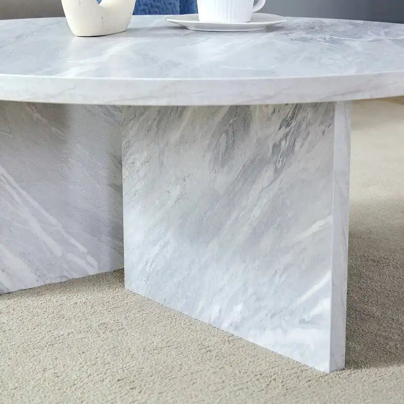 Tavolino rotondo in MDF versatile