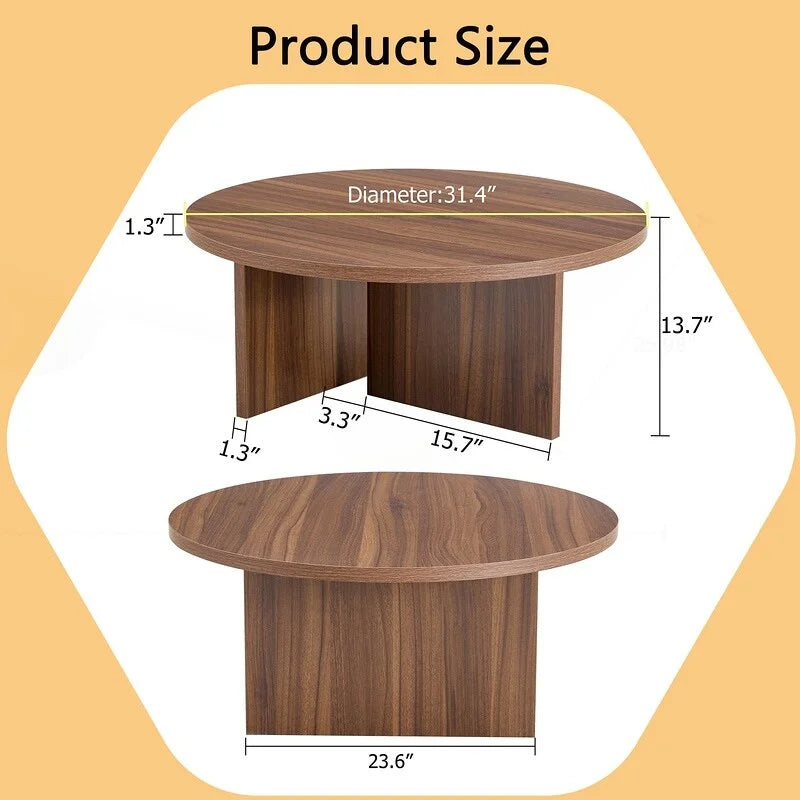 Tavolino rotondo in MDF versatile