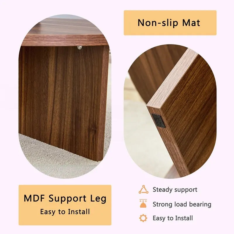 Tavolino rotondo in MDF versatile
