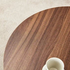 Tavolino rotondo in MDF versatile