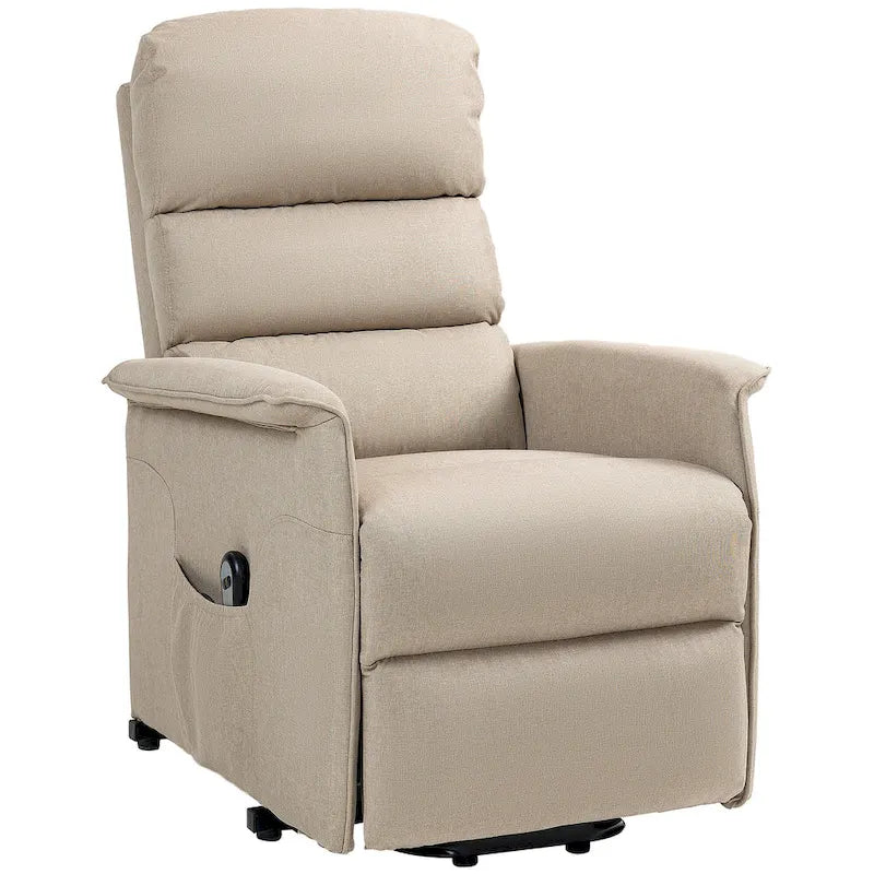 Poltrona reclinabile elettrica per anziani Divano reclinabile in tessuto regolabile con telecomando e tasche laterali