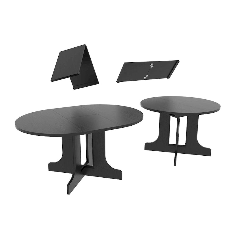 Tavolo da pranzo per cucina rustica con piano ovale allungabile