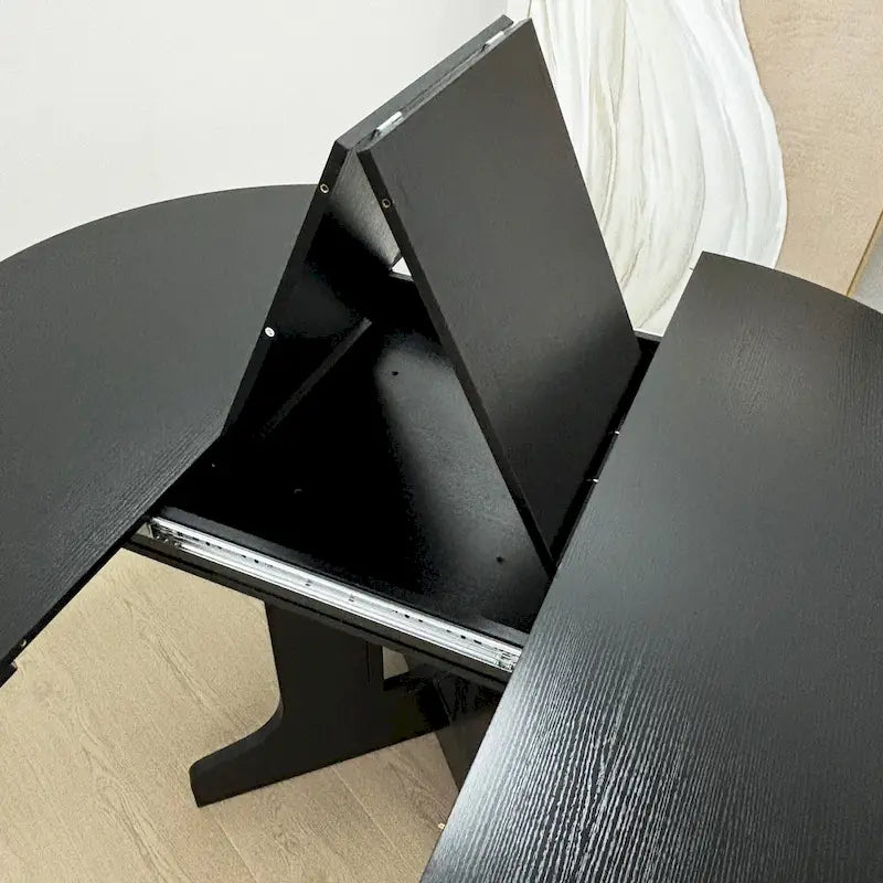 Tavolo da pranzo per cucina rustica con piano ovale allungabile
