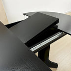 Tavolo da pranzo per cucina rustica con piano ovale allungabile