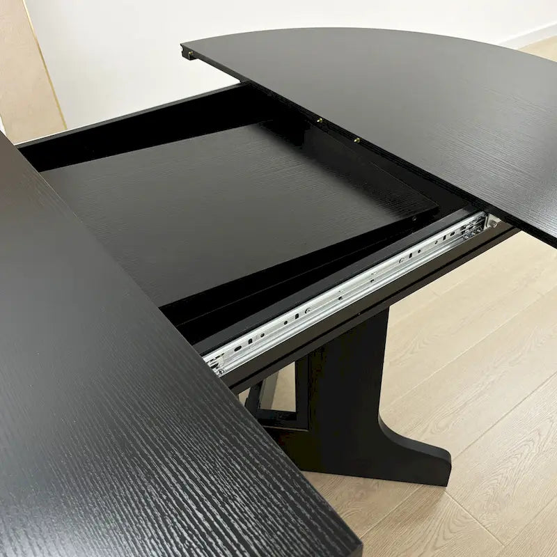 Tavolo da pranzo per cucina rustica con piano ovale allungabile