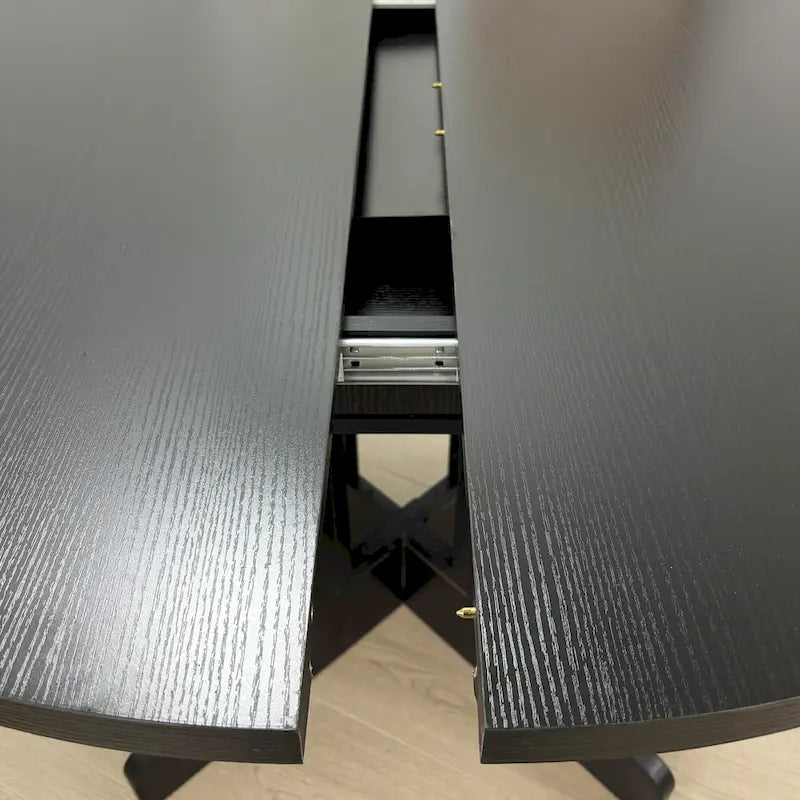 Tavolo da pranzo per cucina rustica con piano ovale allungabile