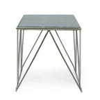 Tavolino da caffè moderno Glam con ripiano in marmo - 94 cm L x 48 cm P x 46 cm A