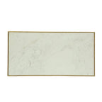 Tavolino da caffè moderno Glam con ripiano in marmo - 94 cm L x 48 cm P x 46 cm A