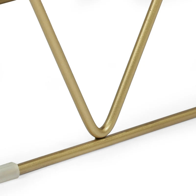 Tavolino da caffè moderno Glam con ripiano in marmo - 94 cm L x 48 cm P x 46 cm A
