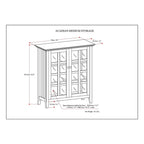 Mobiletto da magazzino in legno massello da 99 cm - 99largh x 43prof x 107h
