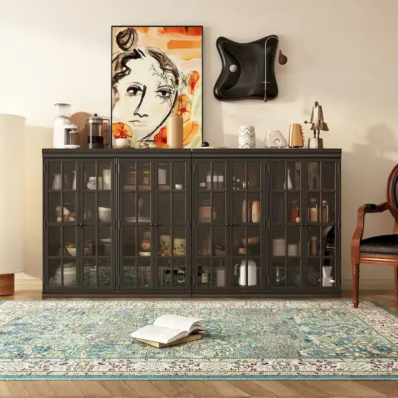 Elegante credenza per riporre oggetti, mobile da buffet, libreria, vetrinetta