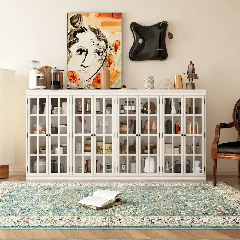Elegante credenza per riporre oggetti, mobile da buffet, libreria, vetrinetta