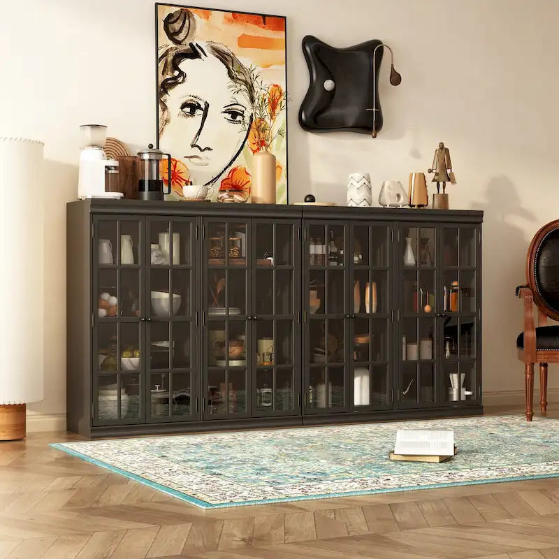 Elegante credenza per riporre oggetti, mobile da buffet, libreria, vetrinetta