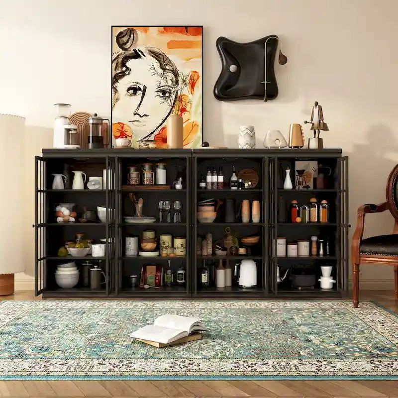 Elegante credenza per riporre oggetti, mobile da buffet, libreria, vetrinetta
