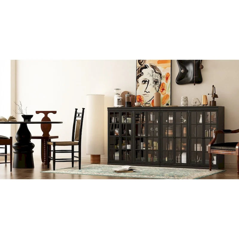 Elegante credenza per riporre oggetti, mobile da buffet, libreria, vetrinetta