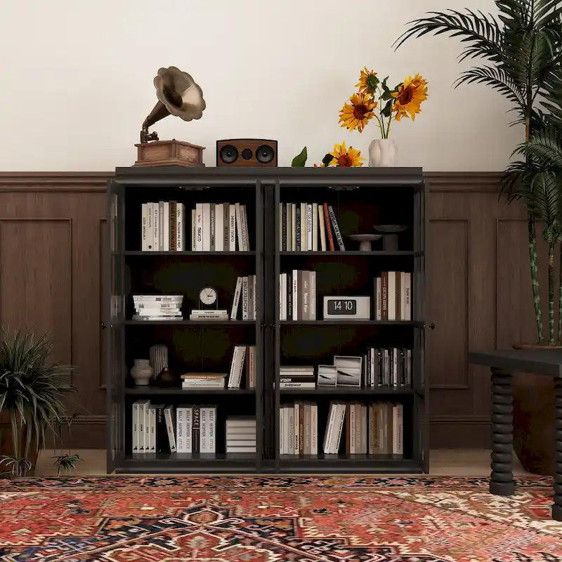 Elegante credenza per riporre oggetti, mobile da buffet, libreria, vetrinetta