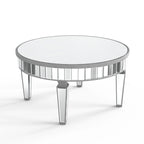 Tavolino da caffè rotondo con specchio