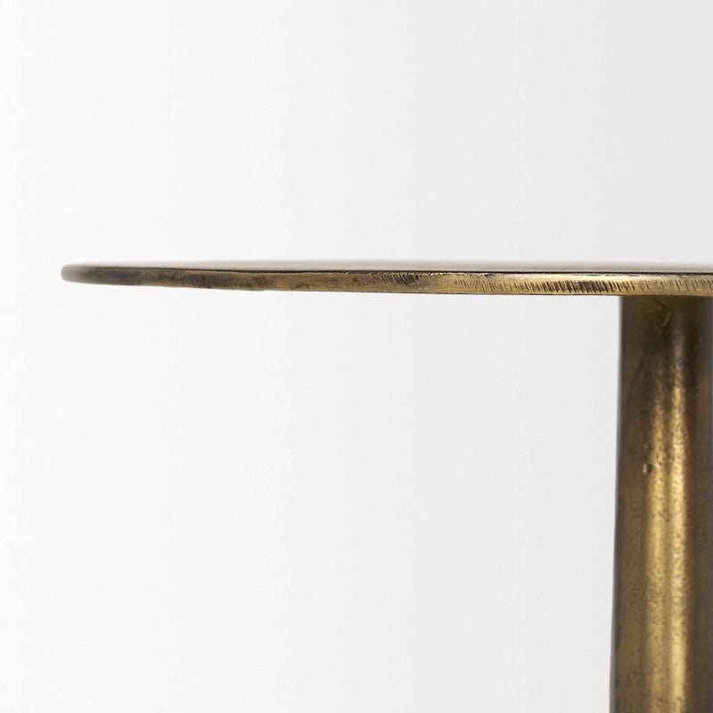Tavolino grande in metallo dorato