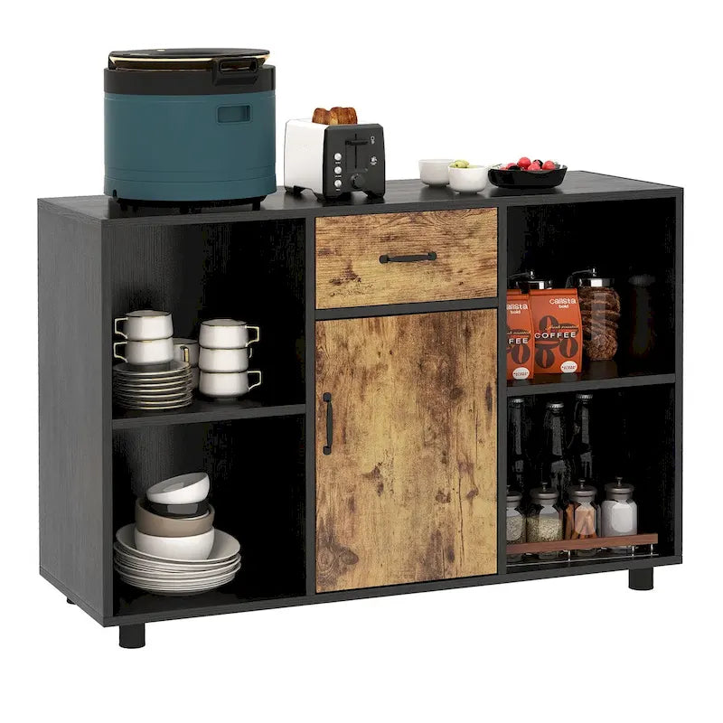 Mobiletto buffet da fattoria, credenza, mobile bar, schedario, consolle - 48 x 16 x 31,5 (L x P x H)