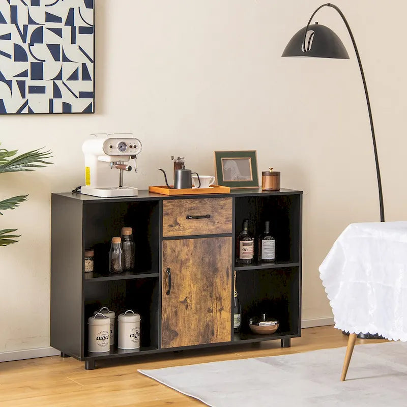Mobiletto buffet da fattoria, credenza, mobile bar, schedario, consolle - 48 x 16 x 31,5 (L x P x H)