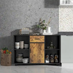 Mobiletto buffet da fattoria, credenza, mobile bar, schedario, consolle - 48 x 16 x 31,5 (L x P x H)
