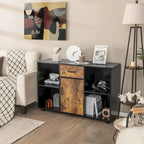 Mobiletto buffet da fattoria, credenza, mobile bar, schedario, consolle - 48 x 16 x 31,5 (L x P x H)