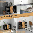 Mobiletto buffet da fattoria, credenza, mobile bar, schedario, consolle - 48 x 16 x 31,5 (L x P x H)