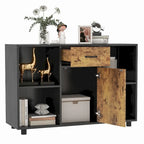 Mobiletto buffet da fattoria, credenza, mobile bar, schedario, consolle - 48 x 16 x 31,5 (L x P x H)