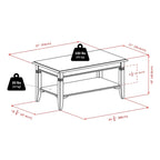 Tavolino da caffè, cappuccino - 37L x 21P x 18A