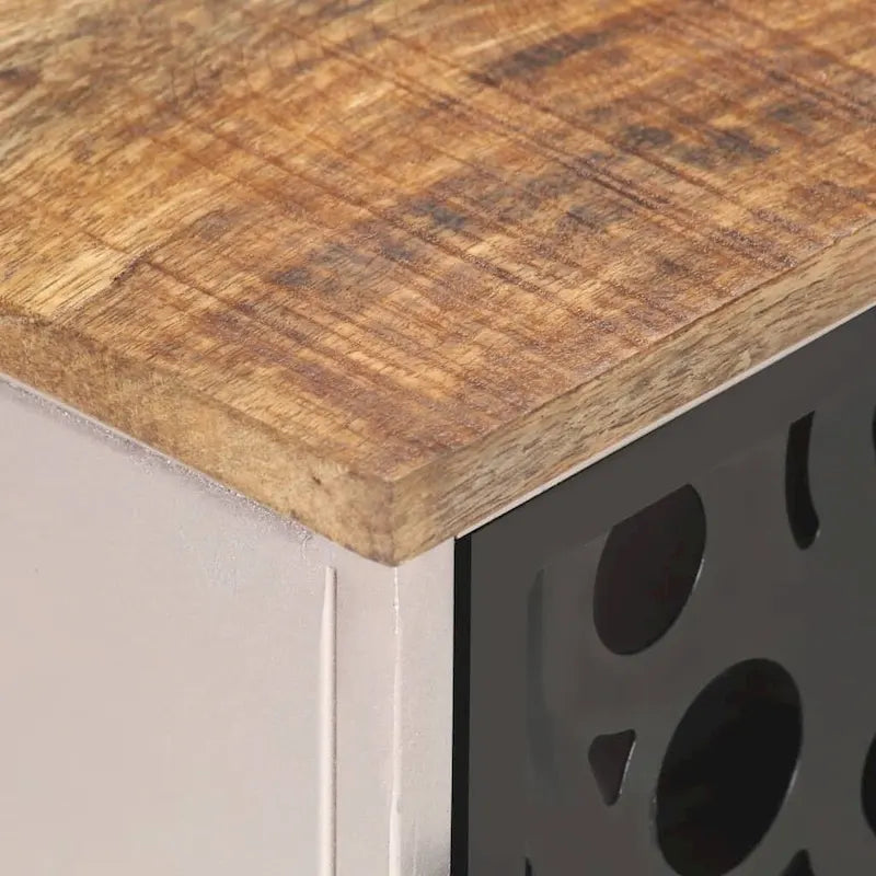 Mobile TV 47.2x11.8x15.7 Legno Grezzo di Mango