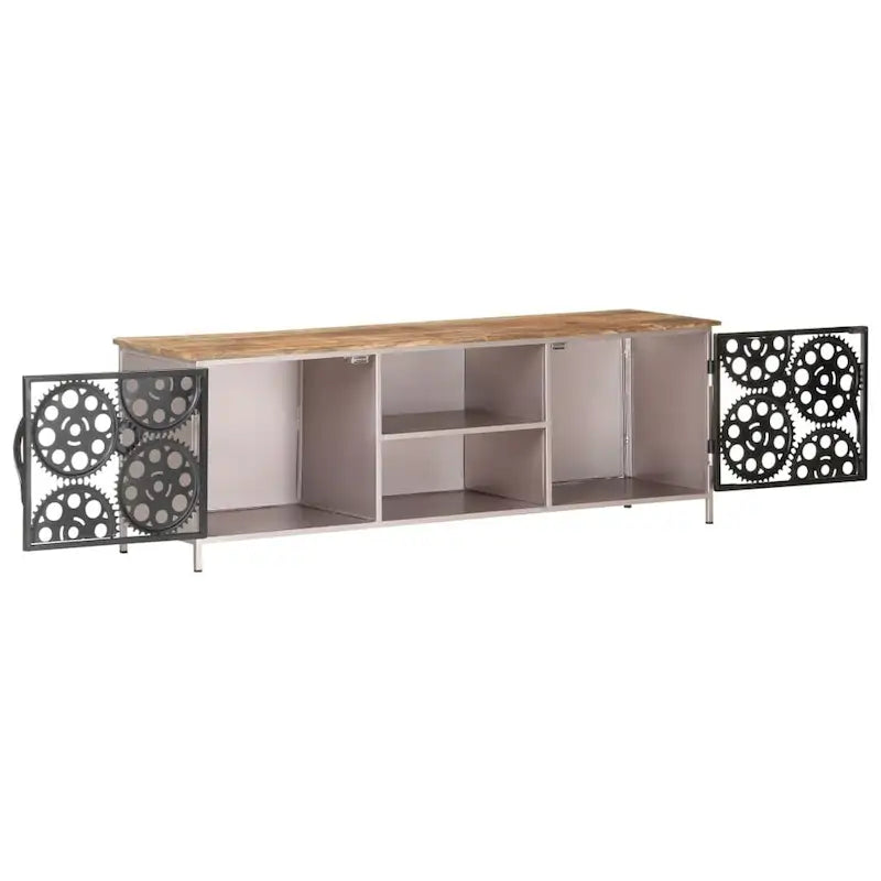 Mobile TV 47.2x11.8x15.7 Legno Grezzo di Mango