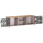 Mobile TV 47.2x11.8x15.7 Legno Grezzo di Mango