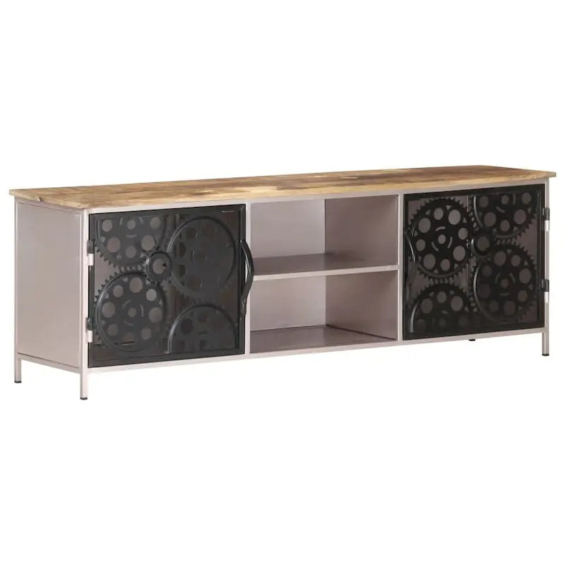 Mobile TV 47.2x11.8x15.7 Legno Grezzo di Mango