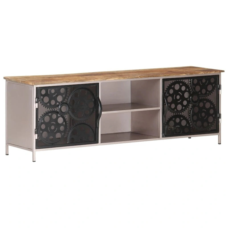 Mobile TV 47.2x11.8x15.7 Legno Grezzo di Mango