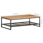 Tavolino da Salotto 43,3x23,6x13,8 in Legno Massello di Acacia - 43,3 x 23,6 x 13,8