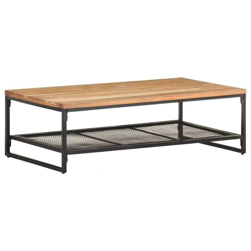 Tavolino da Salotto 43,3x23,6x13,8 in Legno Massello di Acacia - 43,3 x 23,6 x 13,8