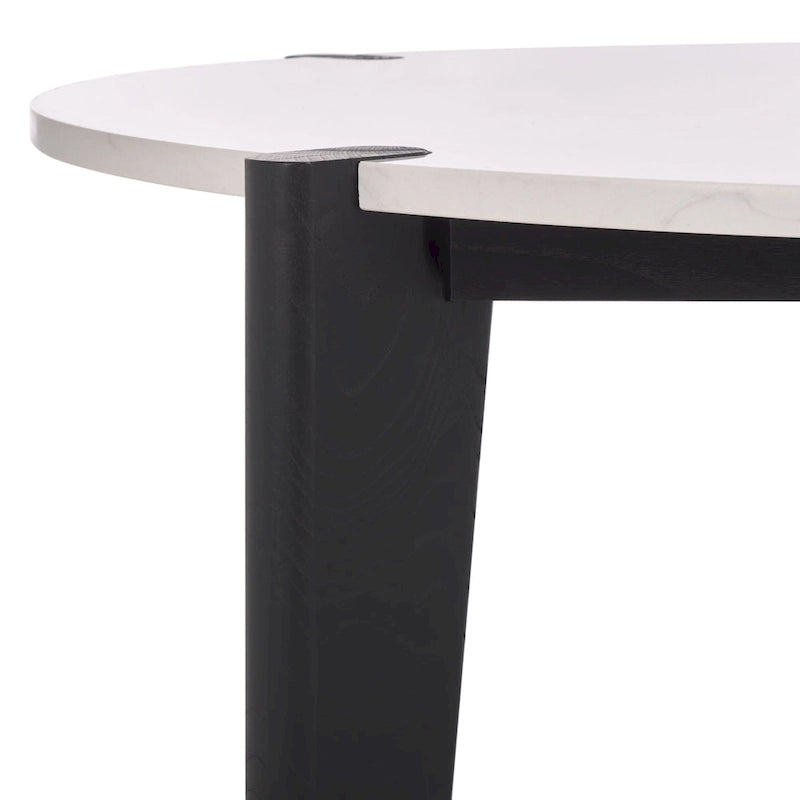 Tavolino rotondo con ripiano in marmo - 101,6 cm L x 101,6 cm P x 40,6 cm H - 101,6L x 101,6P x 40,6H