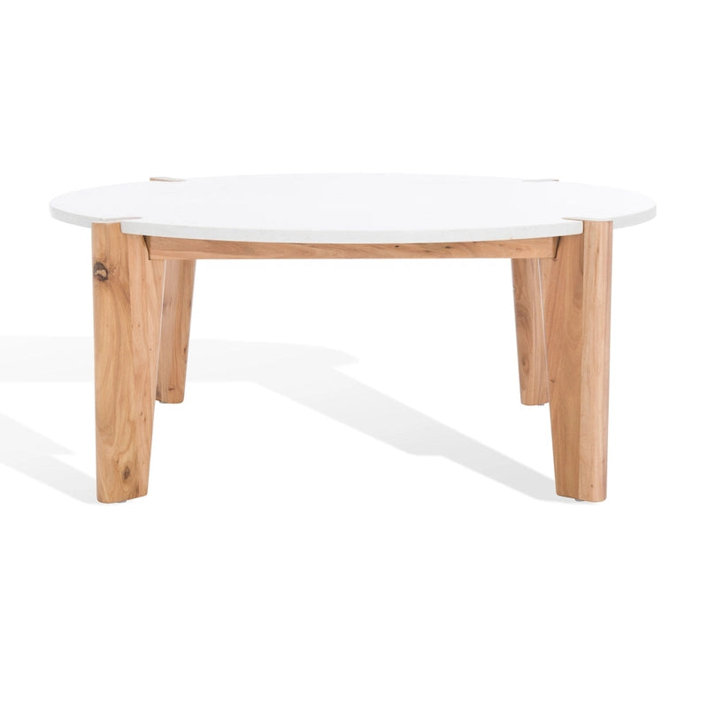 Tavolino rotondo con ripiano in marmo - 101,6 cm L x 101,6 cm P x 40,6 cm H - 101,6L x 101,6P x 40,6H