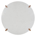 Tavolino rotondo con ripiano in marmo - 101,6 cm L x 101,6 cm P x 40,6 cm H - 101,6L x 101,6P x 40,6H