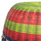 Sgabello multi vimini in rattan a barile - 18 x 18 x 18 - 18Lx18Px18A