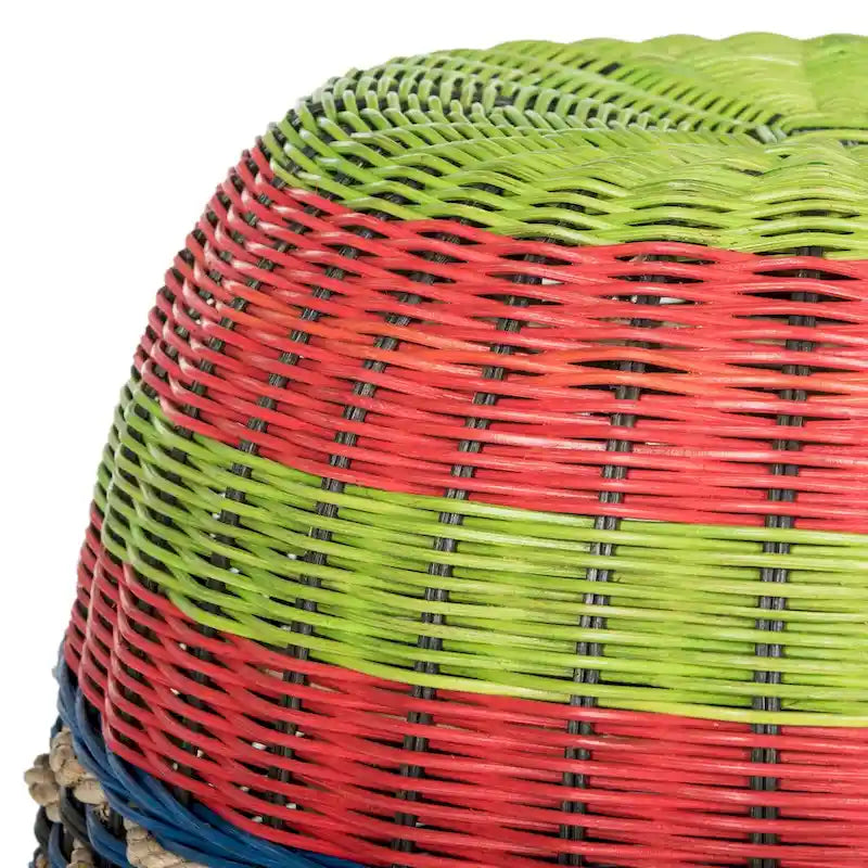 Sgabello multi vimini in rattan a barile - 18 x 18 x 18 - 18Lx18Px18A