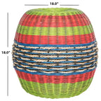 Sgabello multi vimini in rattan a barile - 18 x 18 x 18 - 18Lx18Px18A