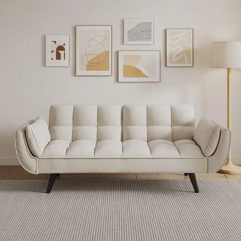 57 divano letto futon, divano pieghevole convertibile reclinabile per soggiorno