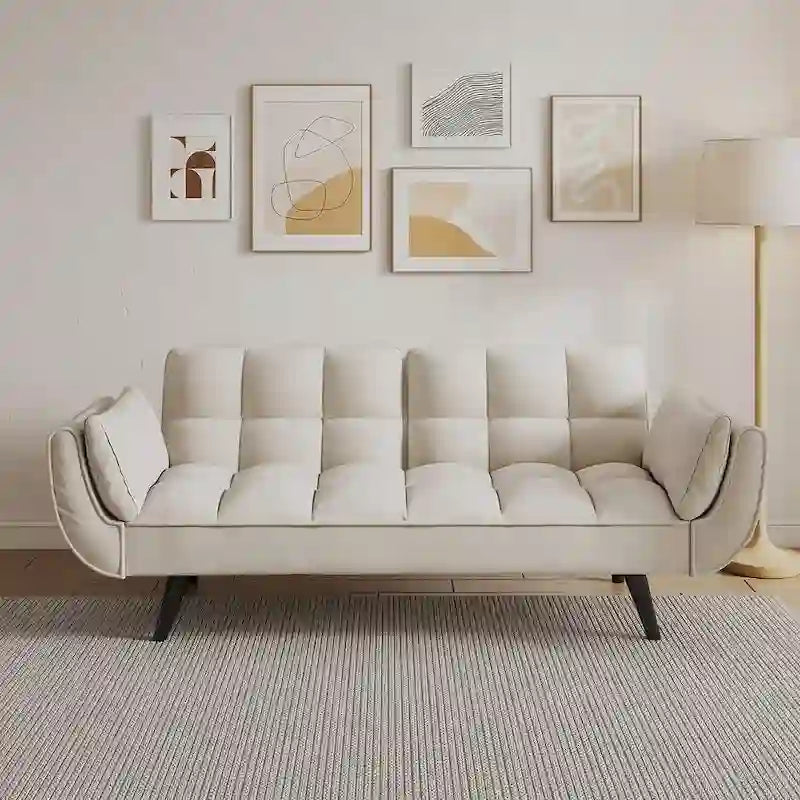57 divano letto futon, divano pieghevole convertibile reclinabile per soggiorno
